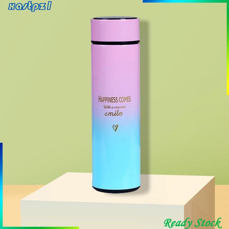 Bình Nước Giữ Nhiệt 500ml Có Đèn Led Hiển Thị Màu Xanh Dương