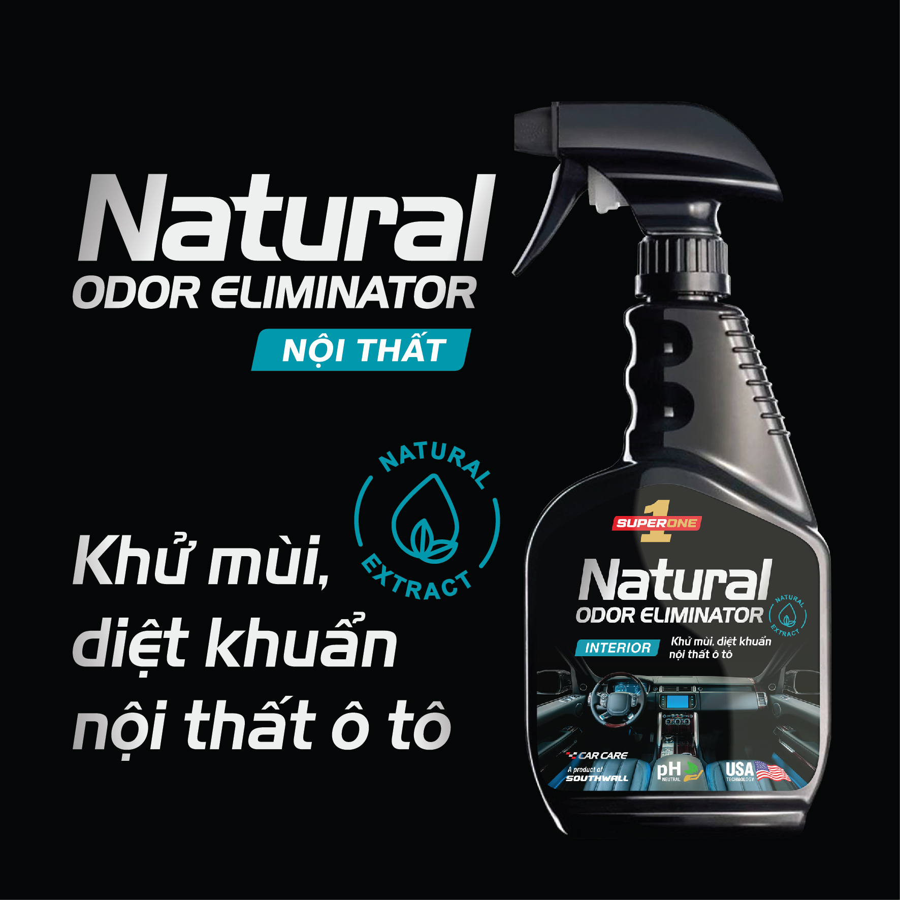 Dung Dịch Khử Mùi Diệt Khuẩn SUPERONE Natural Odor Eliminator - Interior SOUTHWALL A103