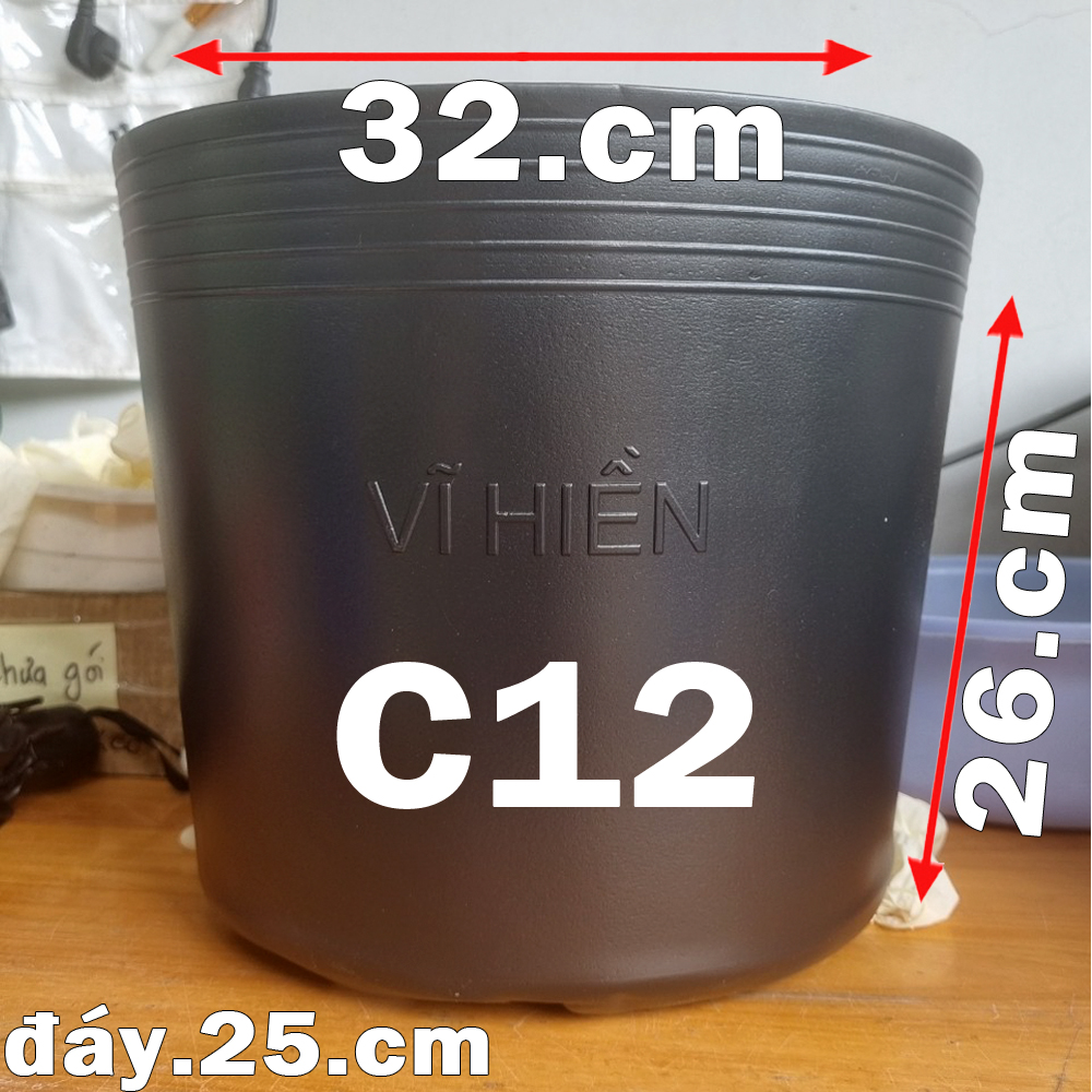 25 Chậu 33x27x25cm nhựa PE dẻo trồng cây bền từ 5 đến 10 năm-77109