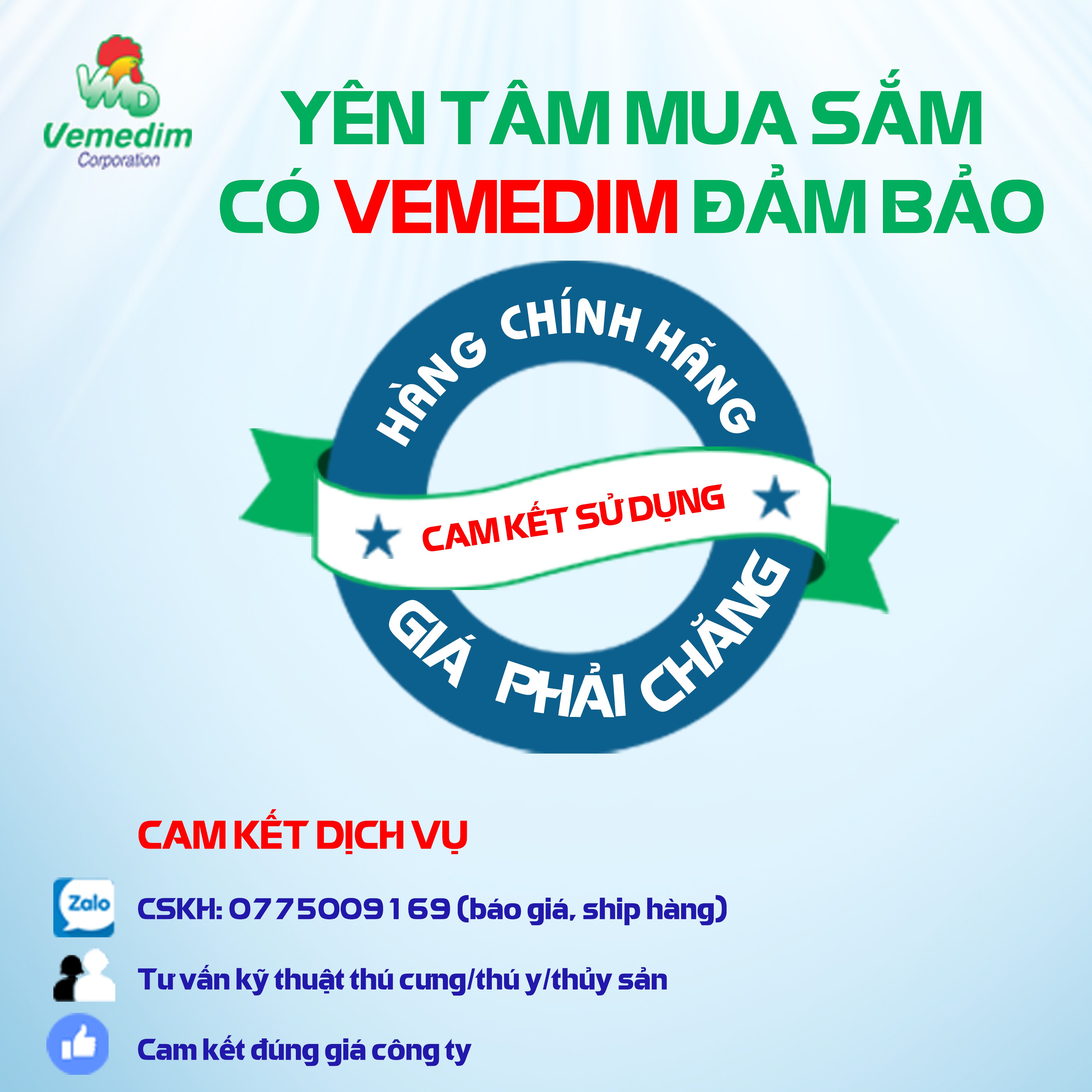 Vemedim Hemo rooster - Bổ sung vitamin cho gà, thú đua, thú cưng, giúp tăng cơ, bền sức, nhanh hồi phục, hộp 50 viên