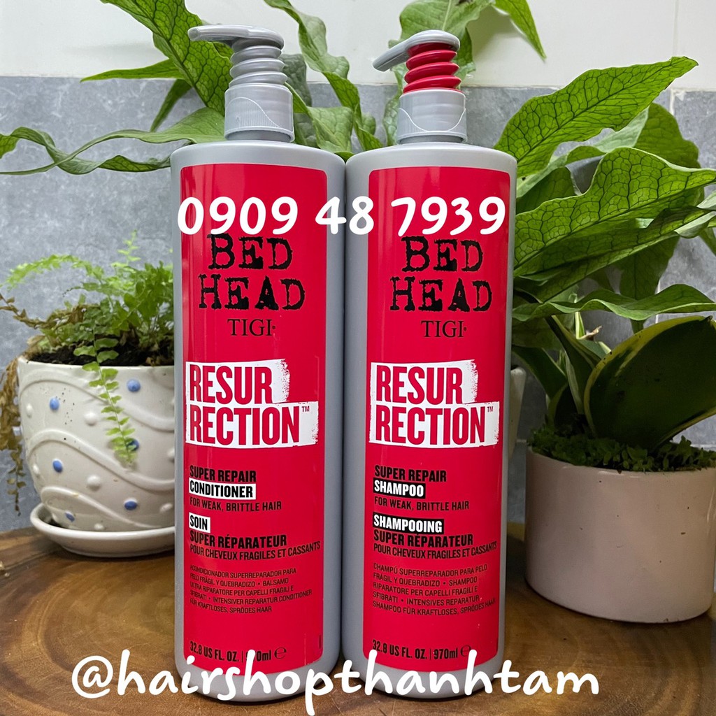 Dầu gội xả phục hồi tóc hư tổn số 3 TIGI BED HEAD URBAN ANTIDOTES RESURRECTION 970mlx2