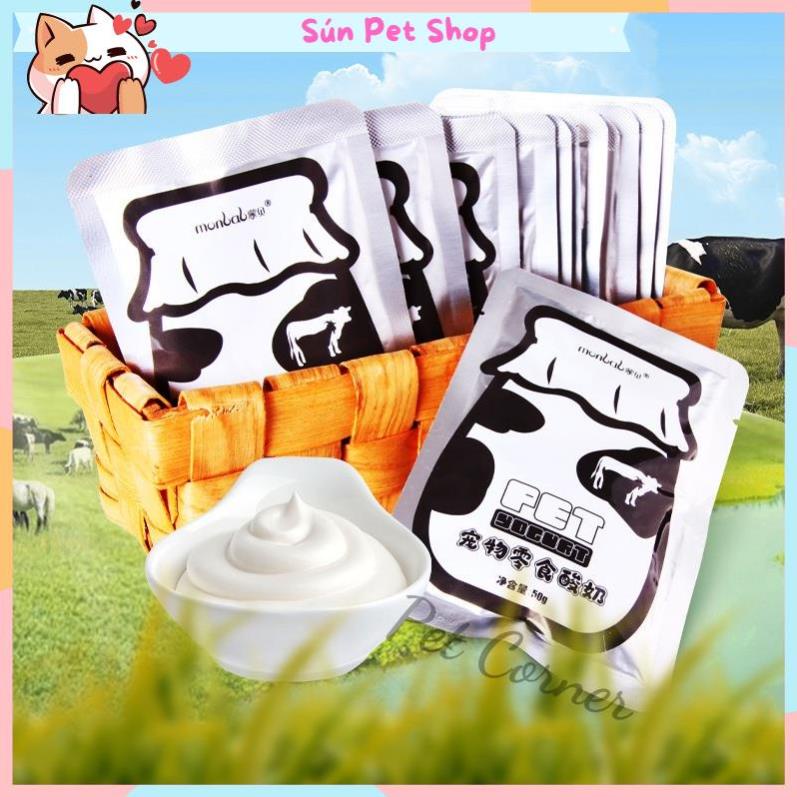 Sữa chua cho chó mèo tăng cường miễn dịch, hỗ trợ tiêu hóa, giảm mùi hôi phân cho thú cưng