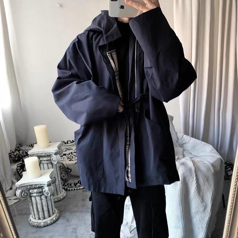 Áo Khoác KAKI Phối Caro UNISEX