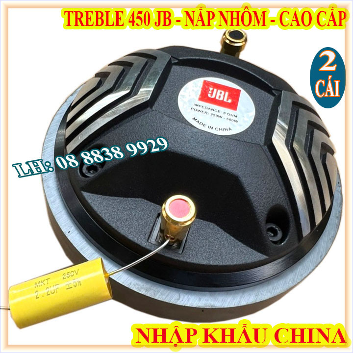 CẶP LOA TREBLE KÈN JB 450 COIL 44,5 NẮP NHÔM REN XOÁY CAO CẤP - GIÁ 2 LOA