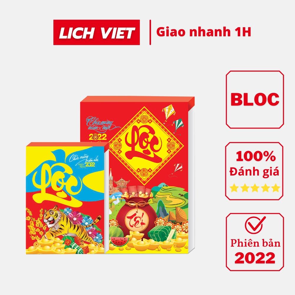 Bloc Lịch Xé Các Kích Thước 2022 Treo Tường