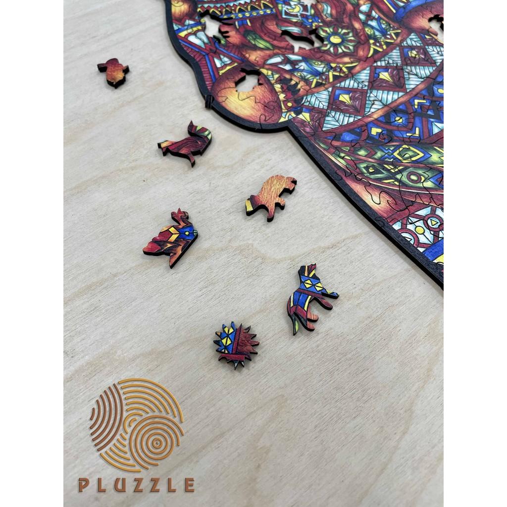 Bộ xếp hình gỗ thông minh puzzle đồ chơi ghép hình - Gấu - PZ018