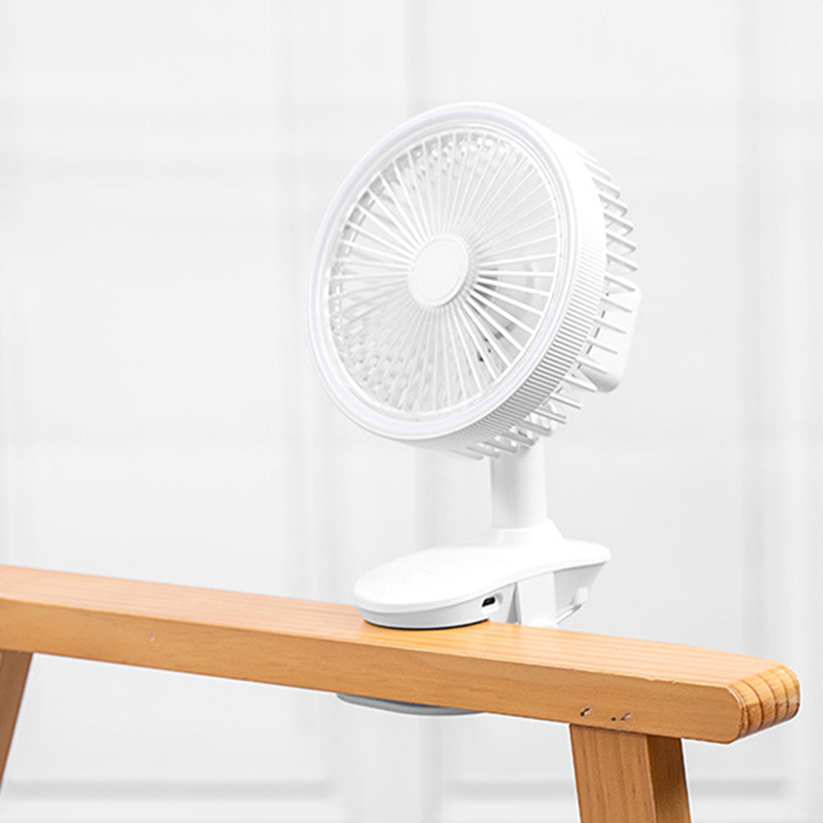 Adjustable Mini Clip Cooling Fan USB Desk Fan for Baby Stroller Indoor Outdoor 3D Shaking