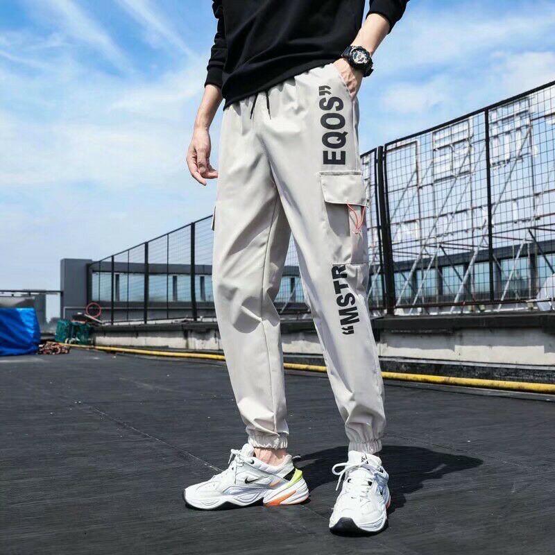 Quần jogger nam túi hộp phong cách đường phố, chất gió dù cao cấp mềm mịn E02