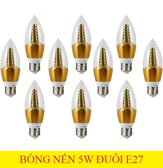 Bộ 10 bóng đèn ADRO Led hình nến đui E27 hiện đại