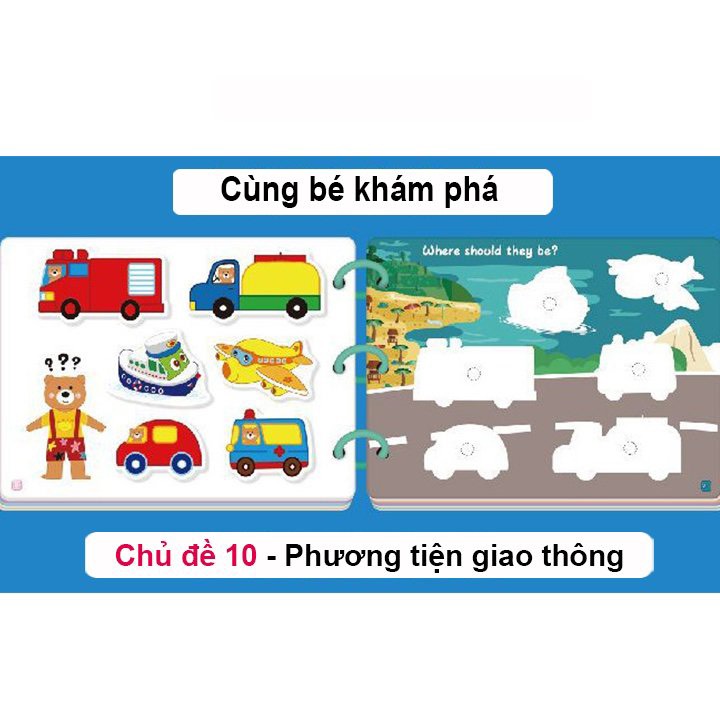 Flashcard học liệu bóc dán 17 chủ đề Montessori