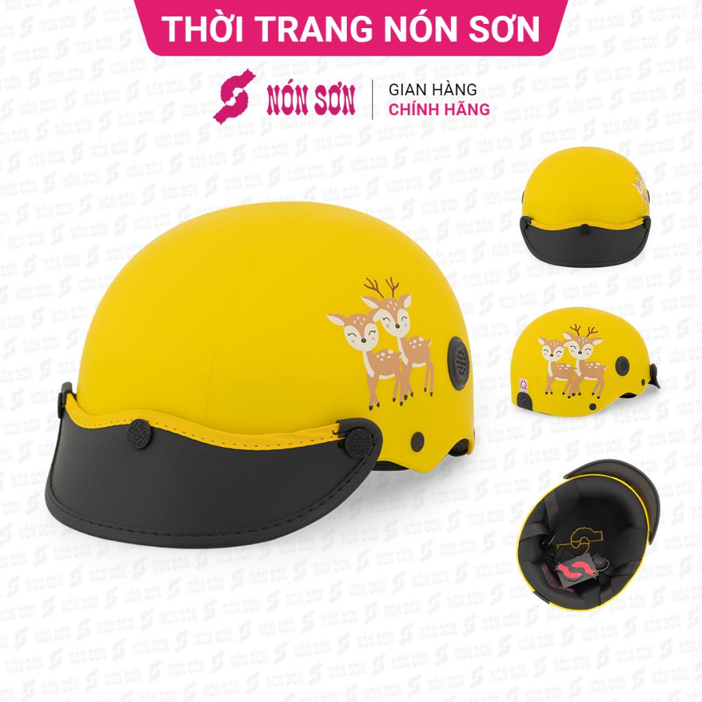 Mũ bảo hiểm nửa đầu trẻ em hoa văn chính hãng NÓN SƠN-DC-234.113