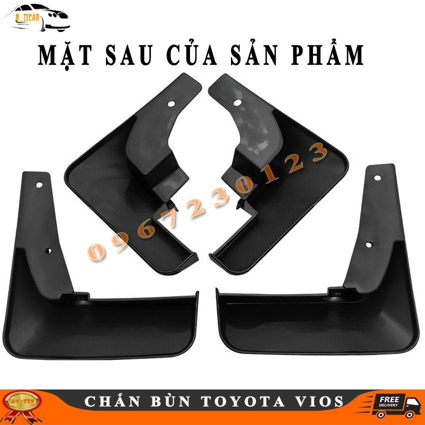 Bộ 4 Chắn Bùn TOYOTA VIOS 2014-2021 Chất Liệu Nhựa ABS Dẻo Cao Cấp Chống Vỡ