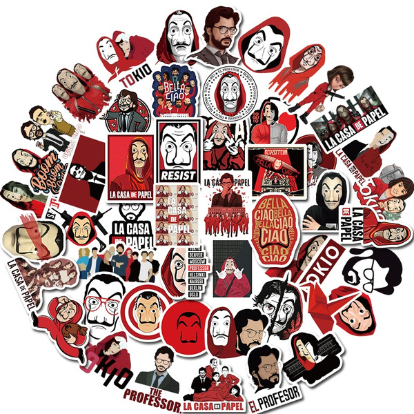 Set 30 Sticker Money Heist