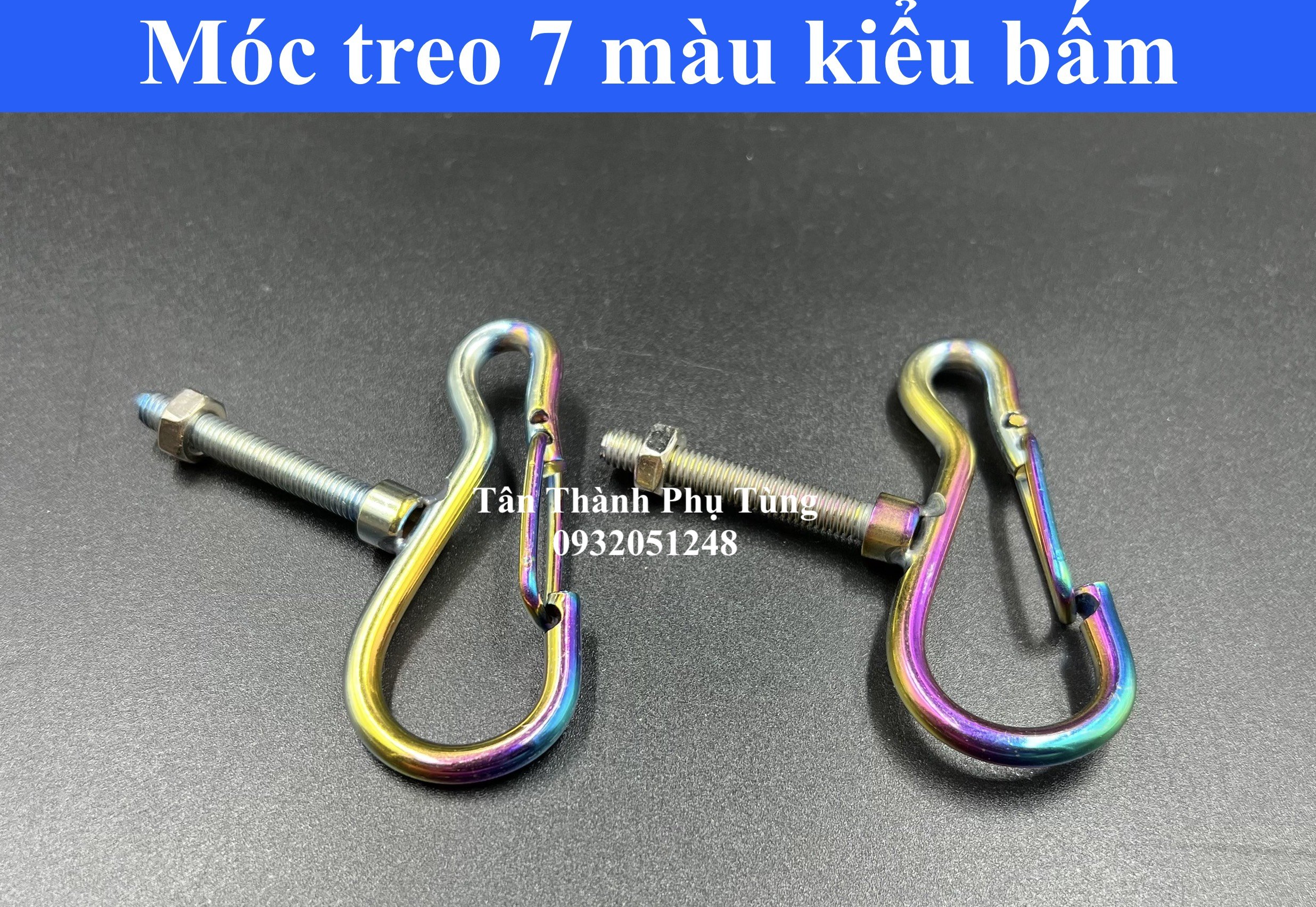 Móc treo dành cho xe máy kiểu bấm chắc chắn, chịu lực tốt