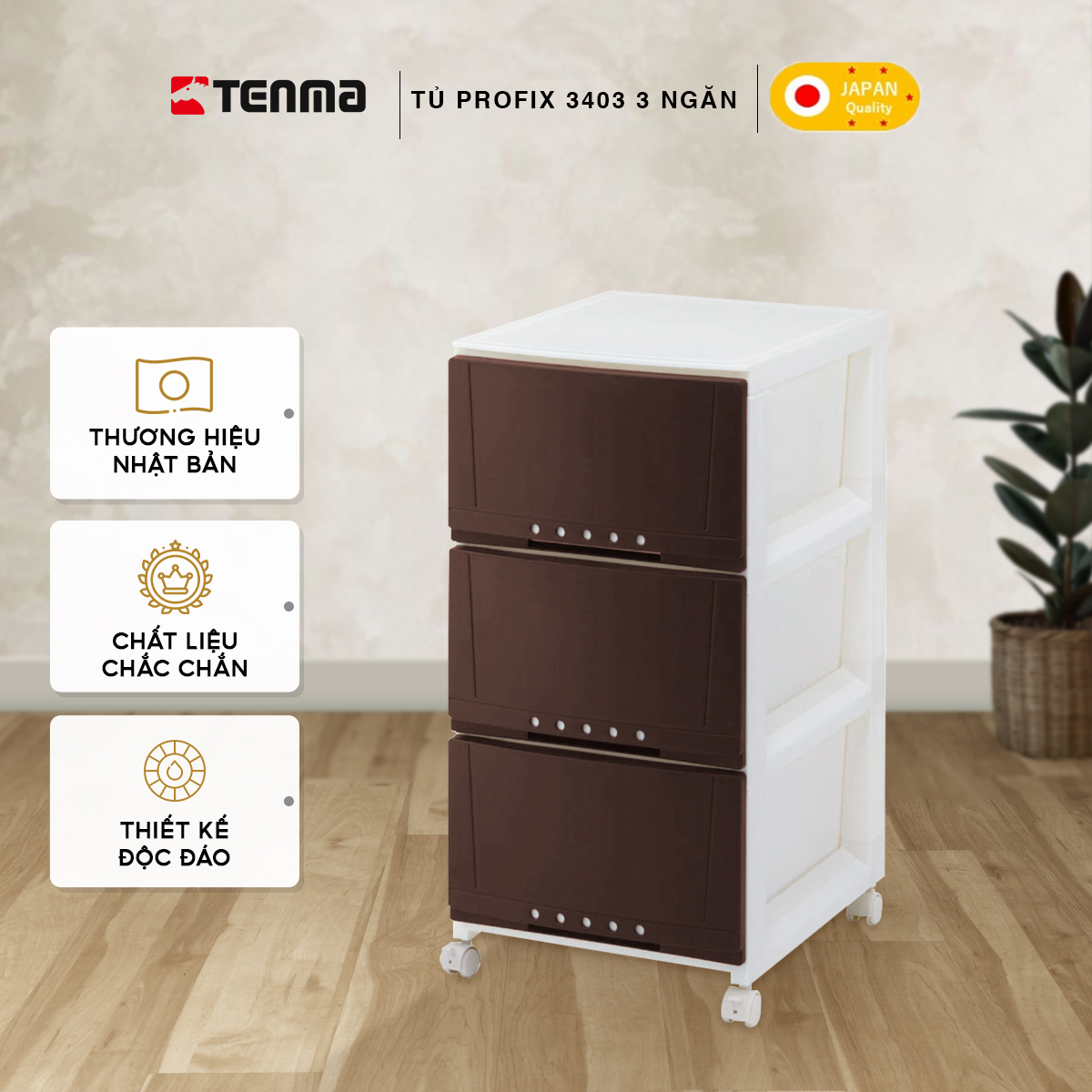 Tủ Nhựa Ngăn Kéo Đa Năng 3 Ngăn TENMA, Profix 3403