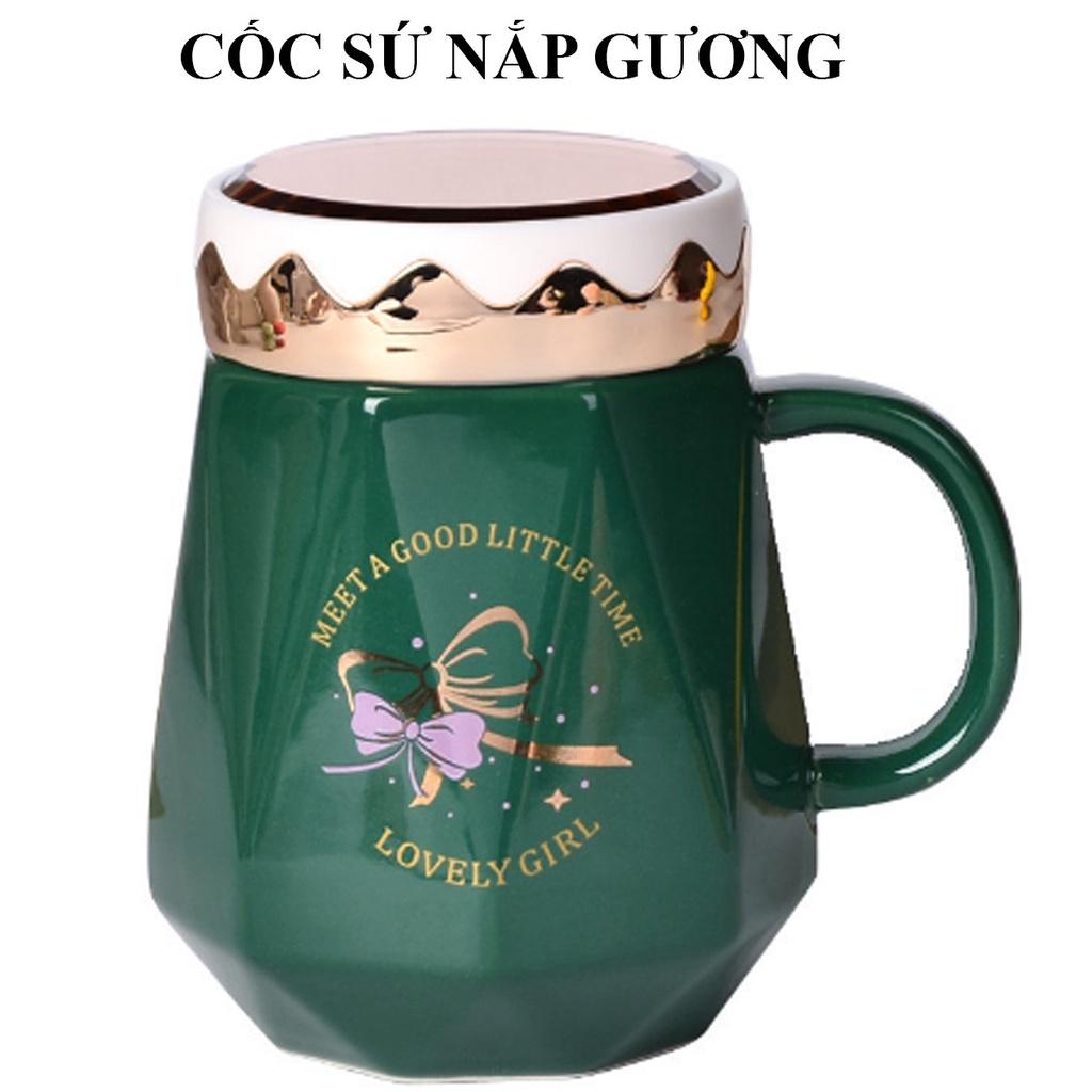 LY SỨ, CỐC SỨ GIỮ NHIỆT - NẮP TRÁNG GƯƠNG - SẢN PHẨM THỜI TRANG VÀ TIỆN DỤNG - DUNG TÍCH 400ML