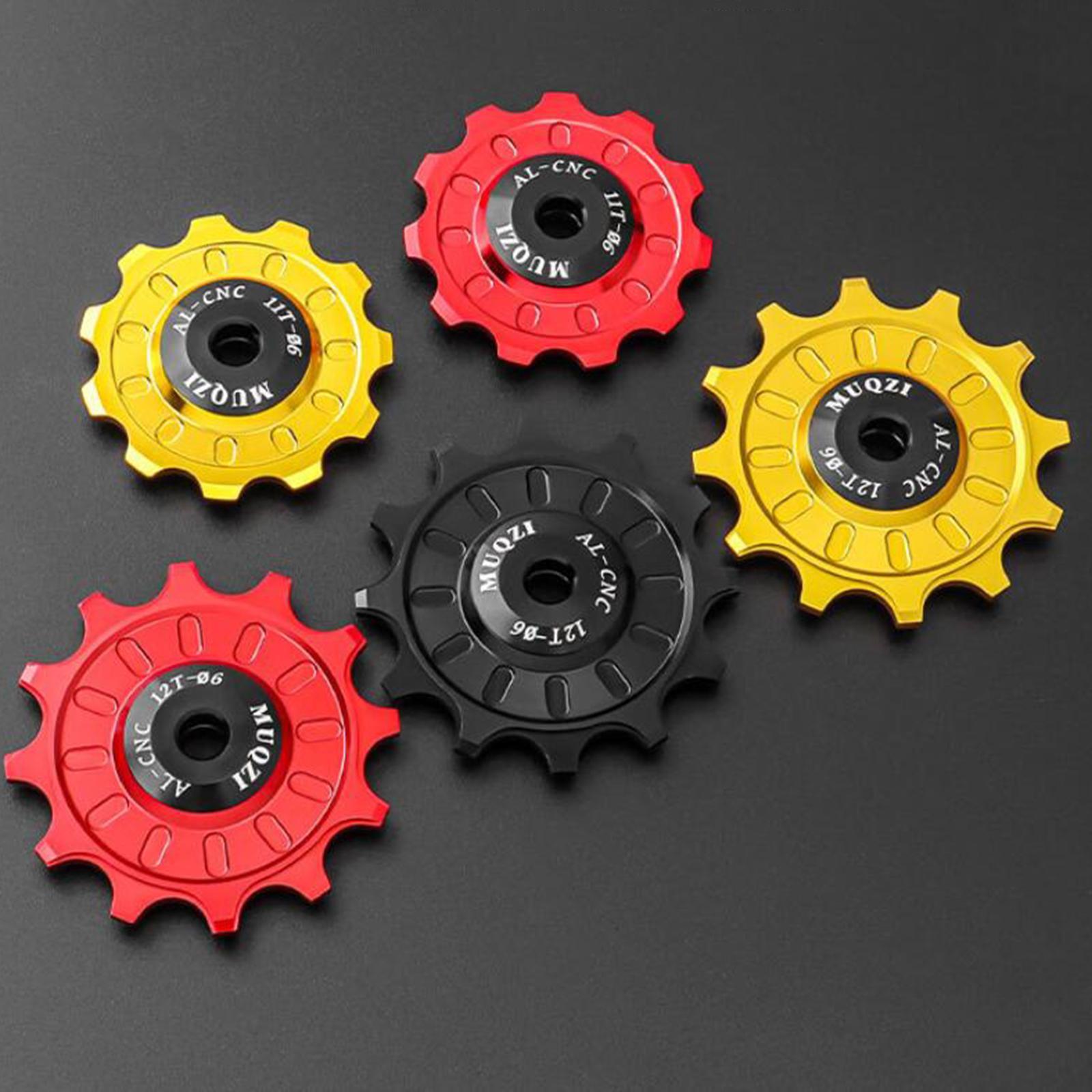 2x Bike Guide Wheel, Aluminum Alloy Rear Derailleur Jockey Wheel Rear Derailleur Pulley Bike Accessories