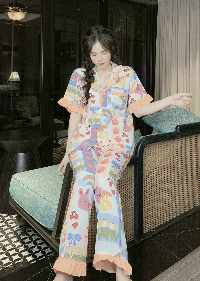 (DƯỚI 58KG) Đồ bộ nữ pijama lụa mango mềm mại ngủ mặc nhà tiểu thư tay ngắn quần dài nhiều kiểu lựa chọn