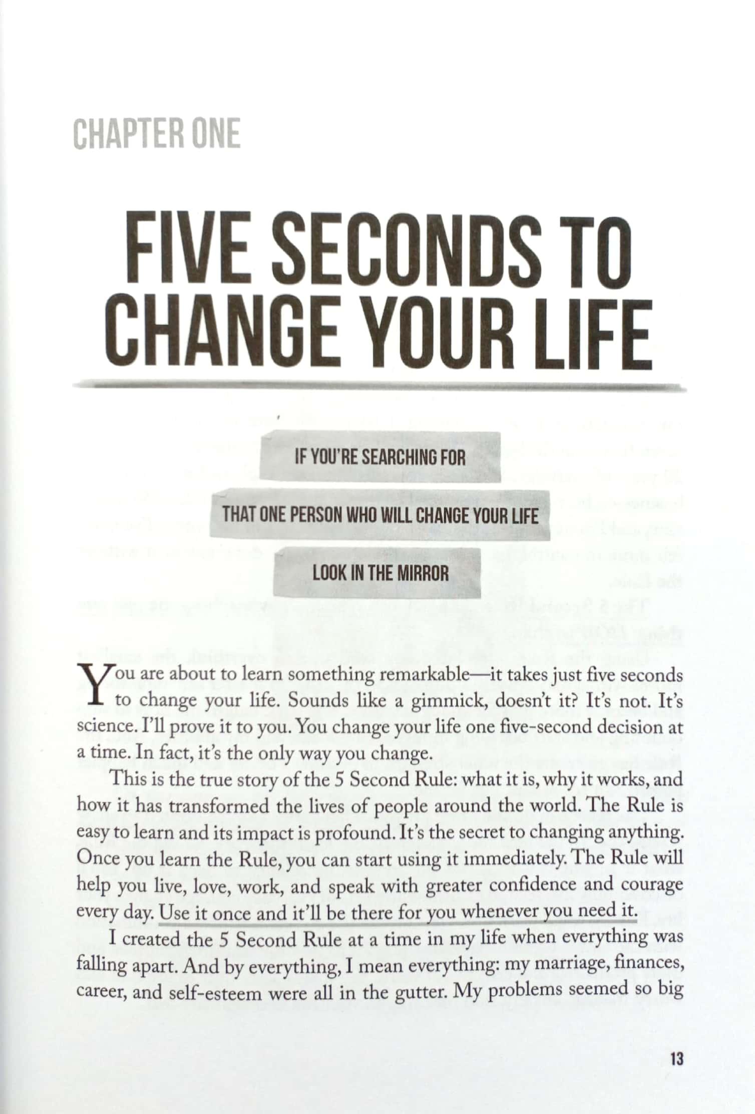 The 5 Second Rule : Transform your Life, Work, and Confidence with Everyday Courage