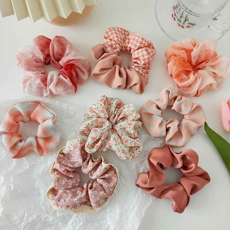 Dây buộc tóc, cột tóc scrunchies phong cách Hàn Quốc dễ thương