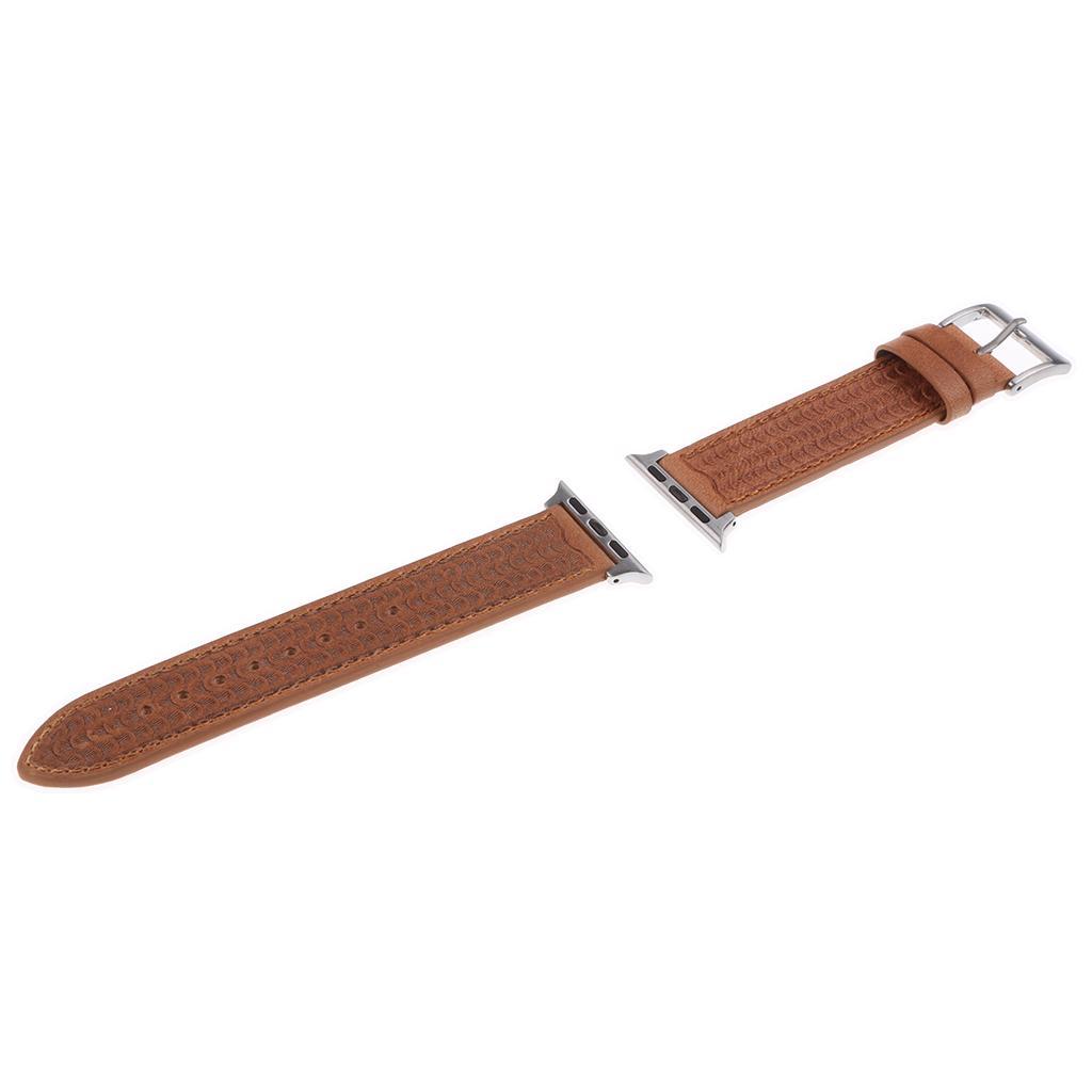 Leather Wrist  Strap Belt w/ Buckle for   Watch