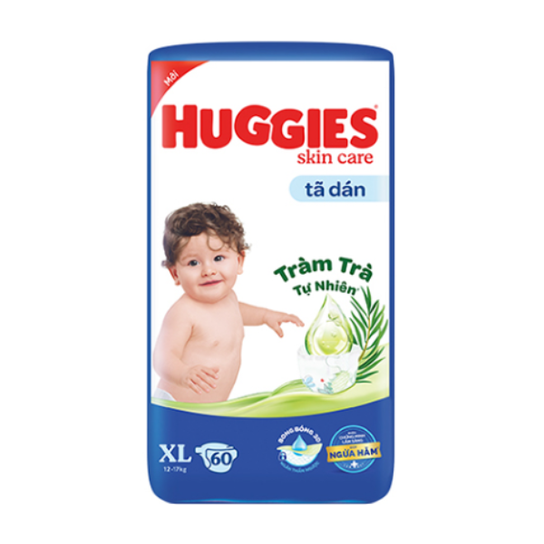 Tã dán Huggies Skincare Super Jumbo XL60