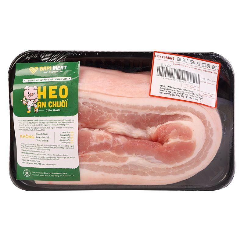 Thịt ba rọi heo ăn chuối BAPI MEAT 450g-500g