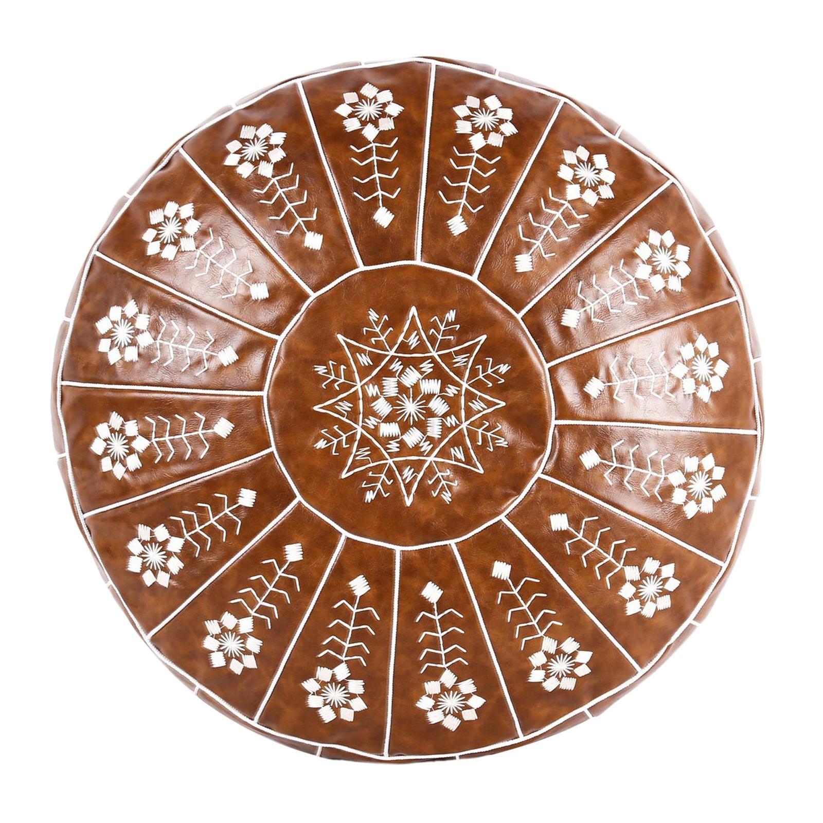 21inch Unstuffed Footstool Pouf Cover Morrocan Pouf Ottoman Cover for Bedroom Decor