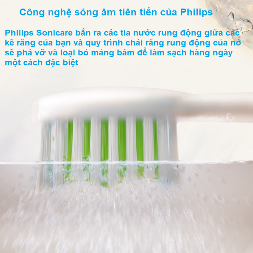 Bàn chải đánh răng điện Philips Sonicare HX2461 3 chế độ - Hàng Chính Hãng