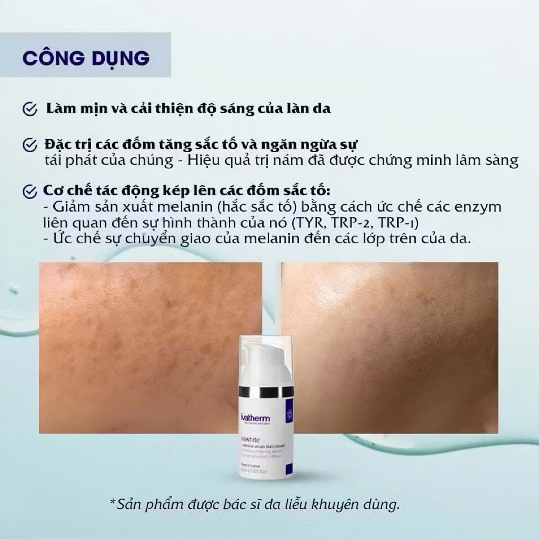 Serum Ivatherm Ivawhite Serum Hỗ Trợ Cải Thiện Nám Làm Sáng Da 30ml