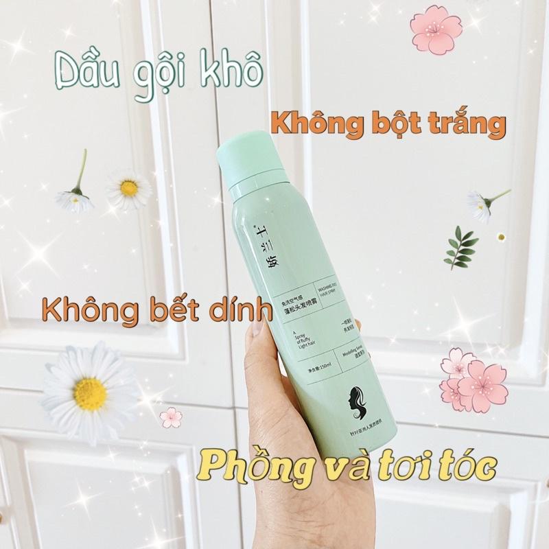 Xịt gội đầu khô cấp tốc giúp tóc bồng bềnh suốt 8 tiếng không dầu không bết