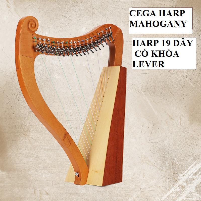 (TẶNG FULL BỘ DÂY DỰ PHÒNG VÀ TÚI ĐÀN HARP) ĐÀN HARP (HẠC CẦM, ĐÀN HẠC) HÃNG CEGA LOẠI 15 DÂY VÀ 19 DÂY CHẤT LƯỢNG CAO