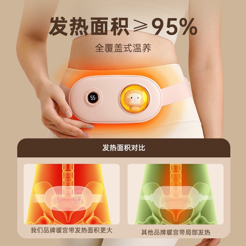 Máy massage làm ấm bụng AIFS, giảm đau bụng đau lưng cho bạn gái đến Kì, Đai đeo chườm nóng giảm đau bụng kinh nguyệt