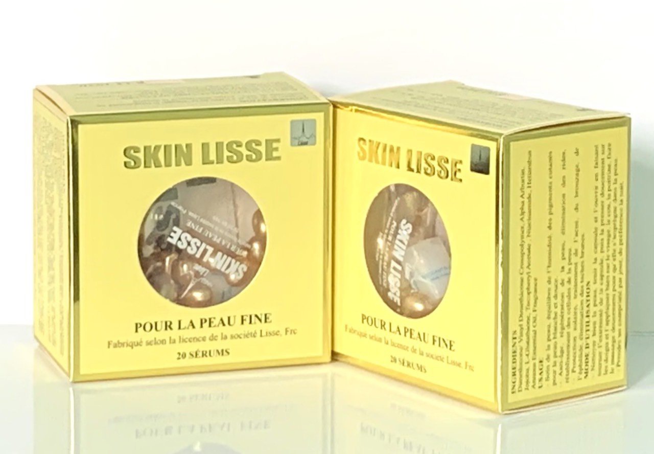 Viên Serum Bôi da Lisse SKIN - Hộp 20v- Dưỡng Ẩm,Dưỡng Trắng Da, Làm Mờ Các Vết Thâm Nám, Hãn Chế Qúa Trình Lão Hóa