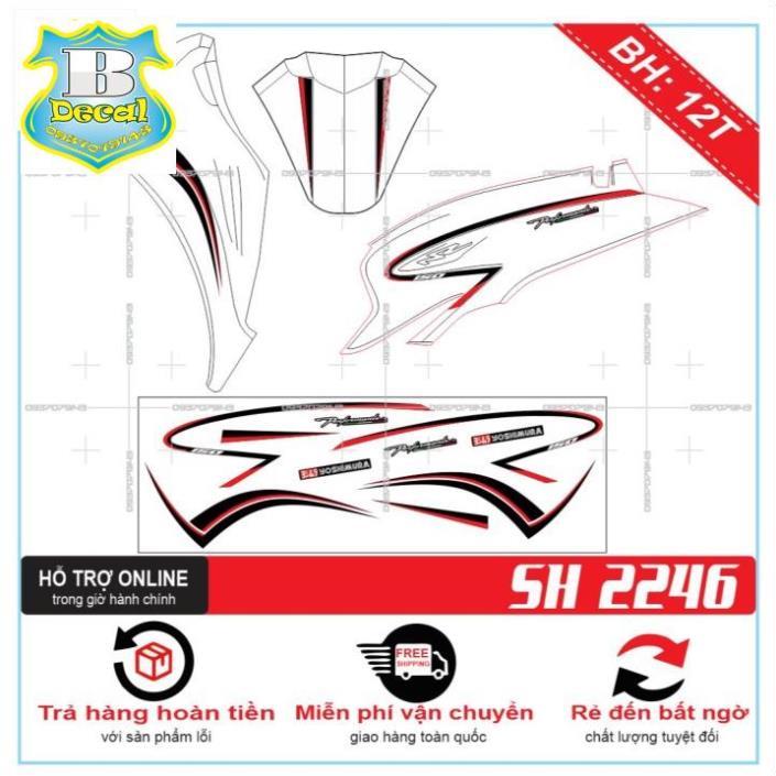 Tem rời dành cho SH 2020 CHỈ DỎ ĐEN 