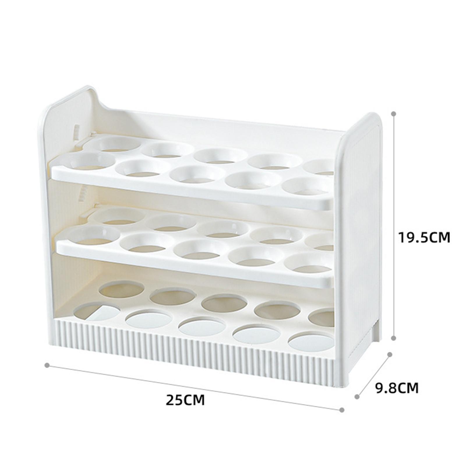 30 Grid Egg Container Fridge Eggs Organizers for Cabinet Shelf Countertop