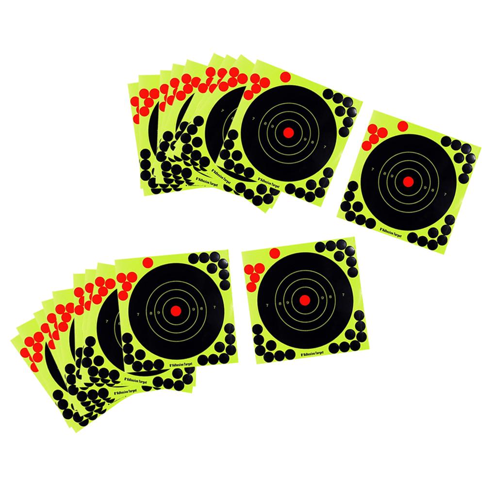 20 Pcs Splatter Reactive Self Adhesive Shooting Targets Gun