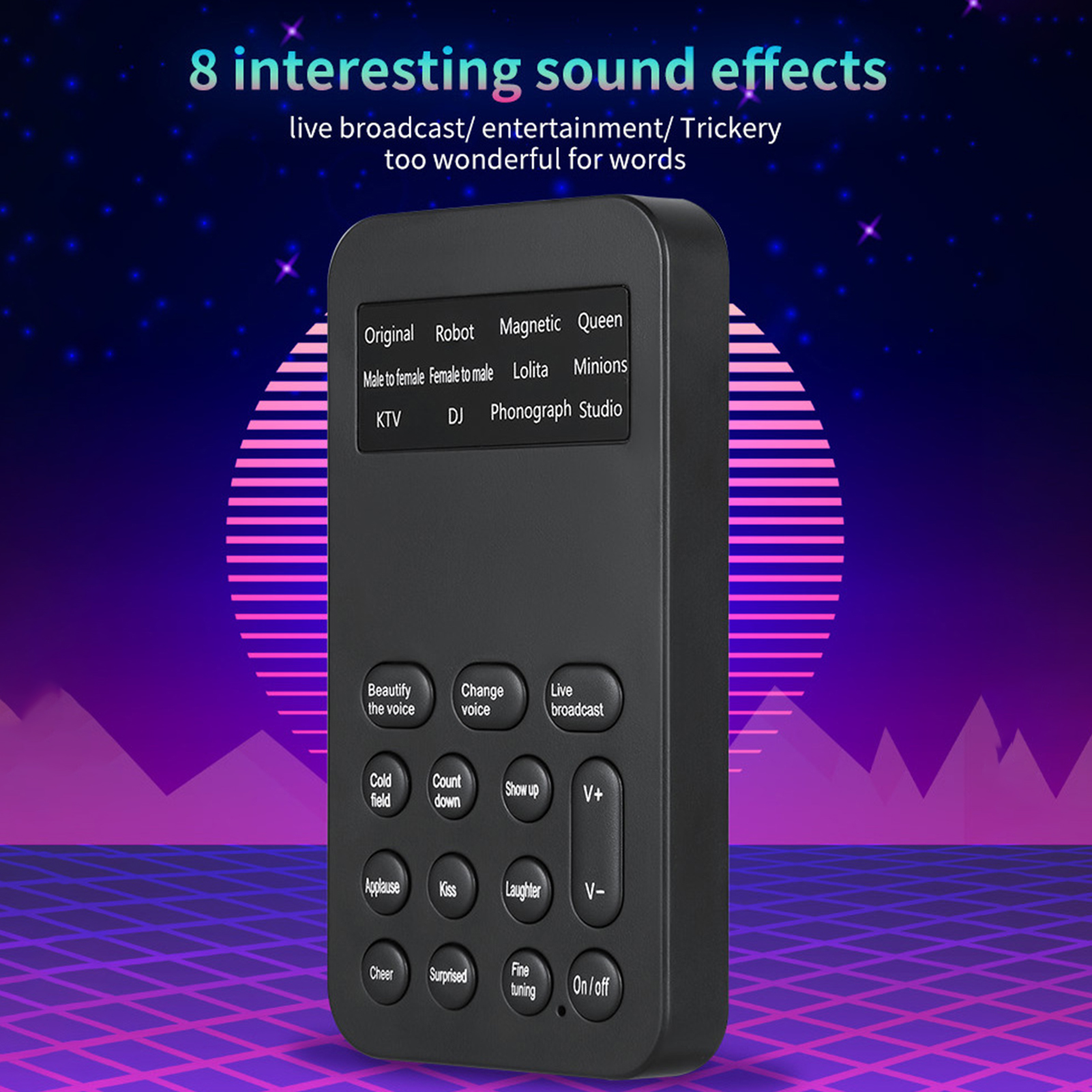 Máy Hiệu Ứng Âm Thanh Mini Voice Changer Card Plug & Play 8 Hiệu Ứng Âm Thanh Để Phát Trực Tiếp