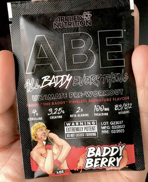 Sample ABE - Applied Nutrition, Gói dùng thử pre workout ABE, 1 Lần dùng hỗ trợ tăng sức mạnh, Tăng sức bền, Pump cơ bắp - Baddy Berry