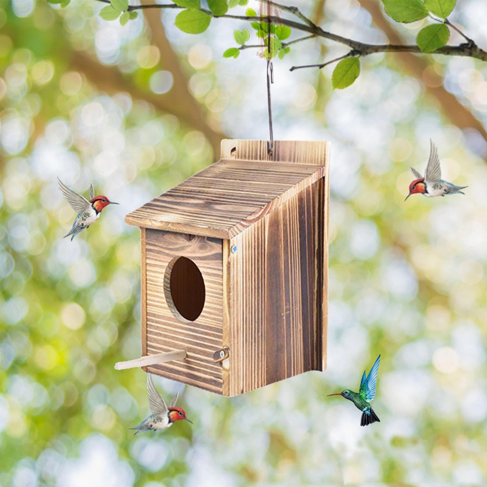 Rustic Wooden Bird House Outside Parrot Bird Breeding  Birdhouse