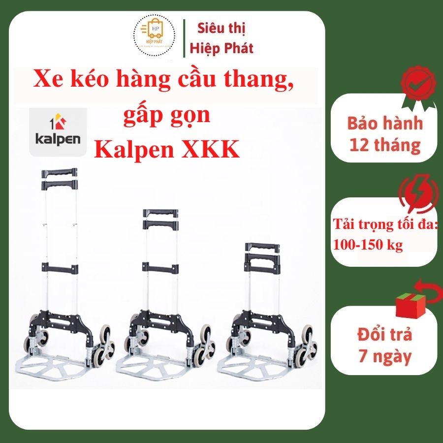 Xe Kéo Hàng Gấp Gọn Đa Năng Thông Minh Kalpen XKK, Xe Kéo Hàng Đi Chợ Gấp Gọn Mini Siêu Thị Đa Năng - Hàng chính hãng