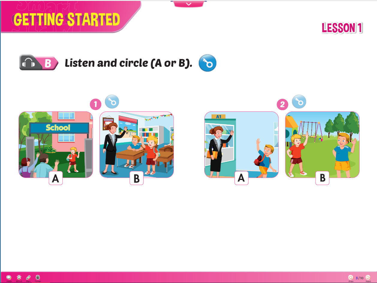 i-Learn Smart Start Listening & Speaking 1 - Ứng dụng phần mềm tương tác sách học sinh