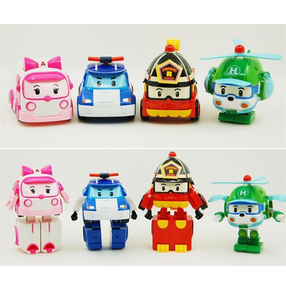 Đồ chơi trẻ em Đội xe Robocar Poli và những người bạn - Bộ 4 con