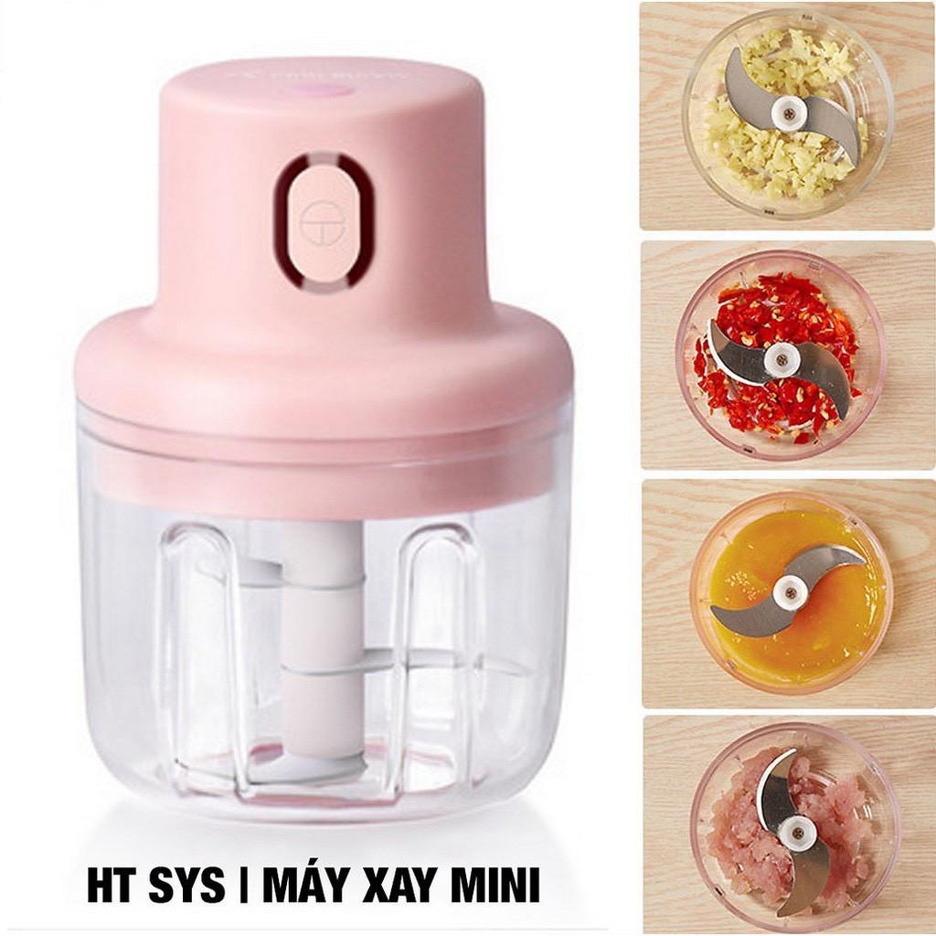 Máy Xay Mini Cầm Tay - Máy Xay Thịt , Tỏi Sạc Điện Cổng Usb MXM02