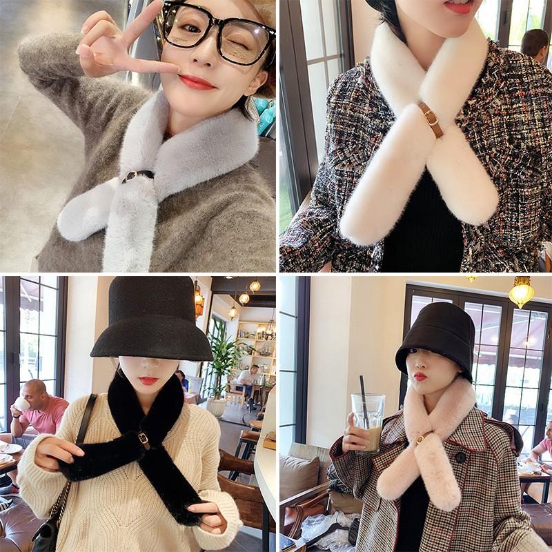 T2 Khăn quàng cổ lông thò kèm dây gài PVN11347