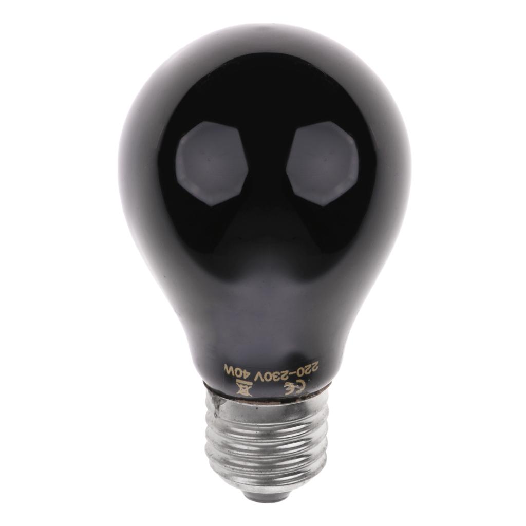 Glass Pet Heating Lamp Winter Heat Emitter Lamp Bulb E27 Black