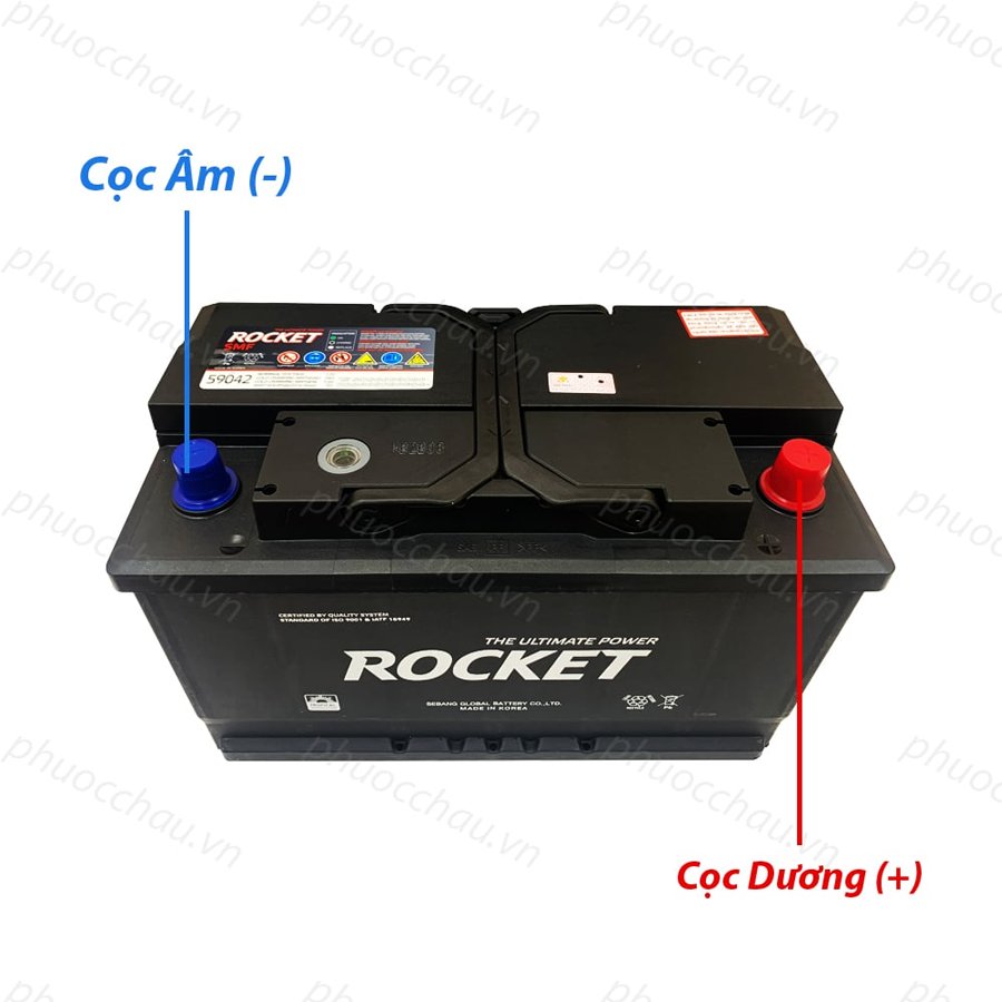 Bình Ắc Quy 12V-90Ah, Ắc Quy ROCKET SMF 59042