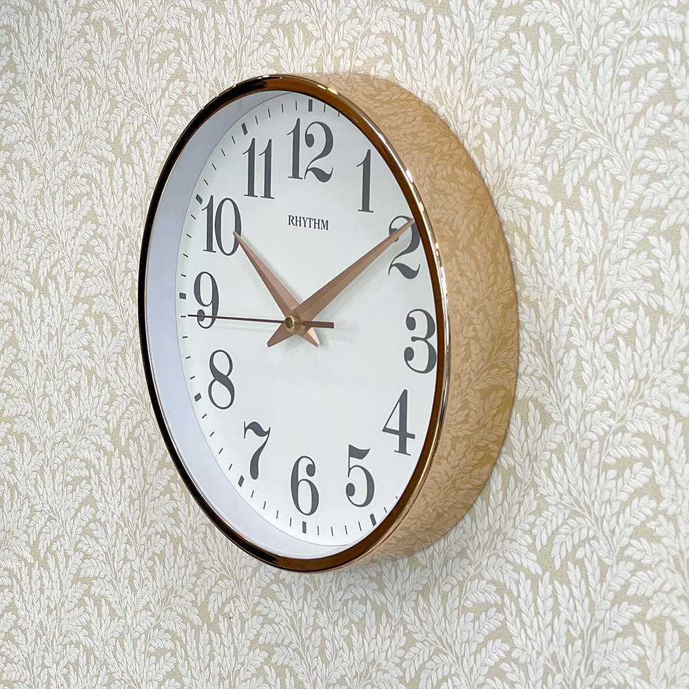 Đồng hồ Rhythm CMG606NR67- Kt 25.0 x 4.7cm, 560g. Vỏ kim loại, dùng PIN