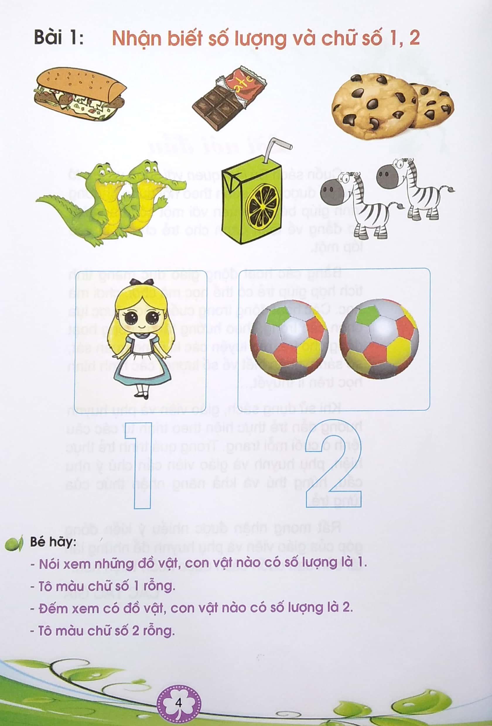 Bé Làm Quen Với Toán Và Tập Tô Chữ Số - Quyển 1