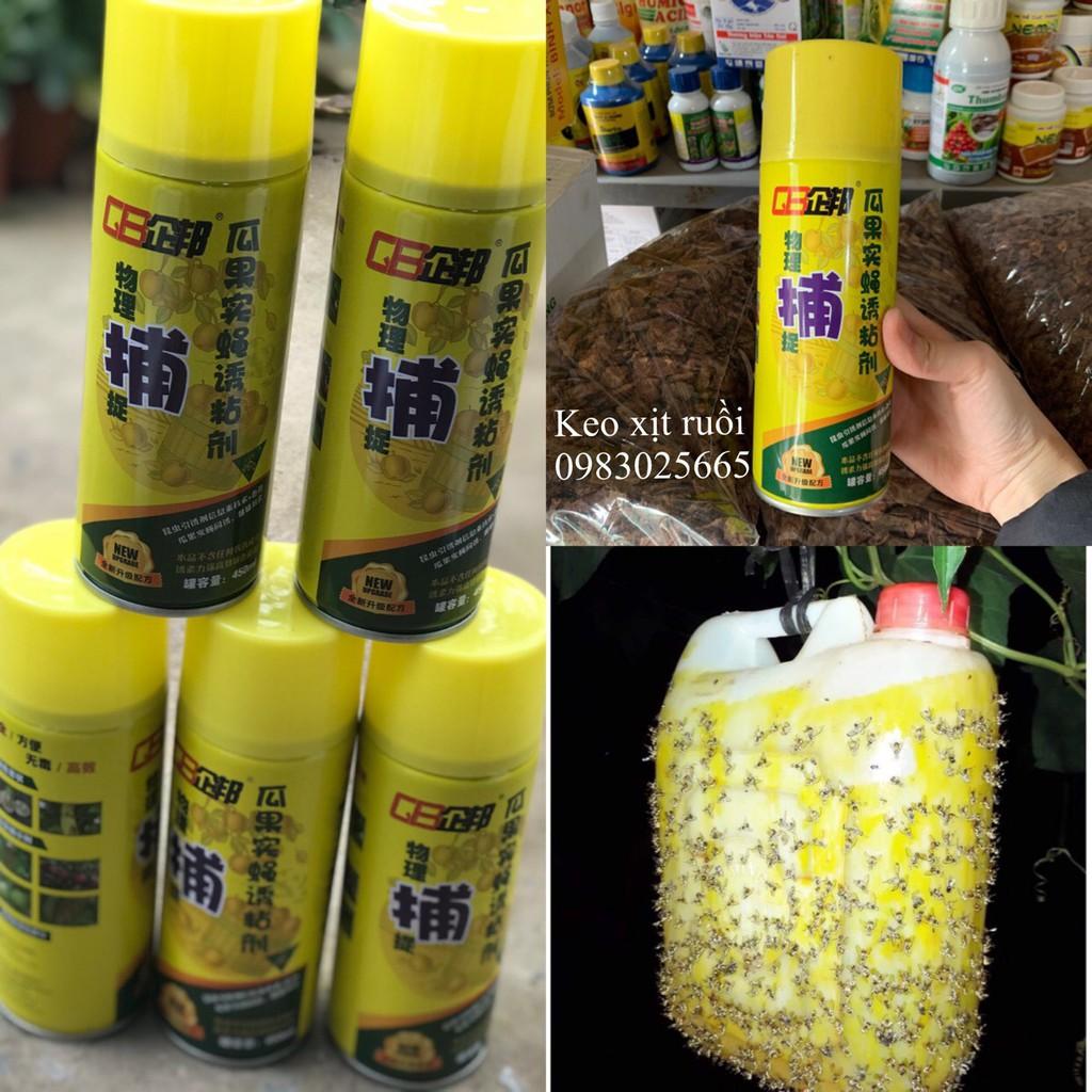 KEO XỊT BẪY RUỒI VÀNG chai 450ml (dùng xịt khoảng 40 chai lavi) - Hiệu quả ngay, an toàn cho người sử dụng